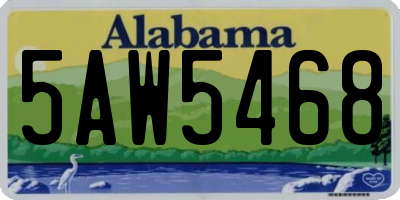 AL license plate 5AW5468