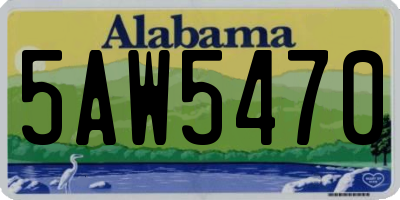 AL license plate 5AW5470