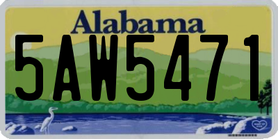 AL license plate 5AW5471