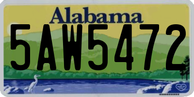AL license plate 5AW5472