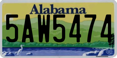 AL license plate 5AW5474