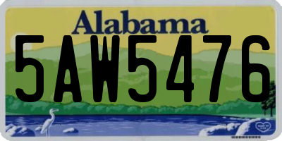 AL license plate 5AW5476