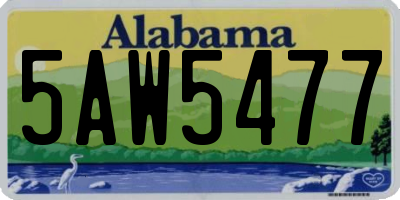 AL license plate 5AW5477