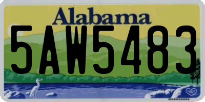 AL license plate 5AW5483