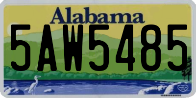 AL license plate 5AW5485