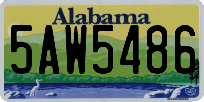 AL license plate 5AW5486