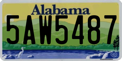 AL license plate 5AW5487