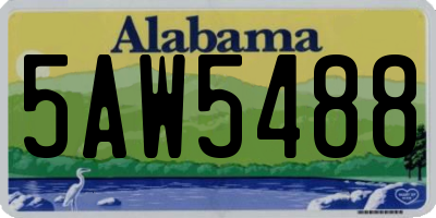 AL license plate 5AW5488