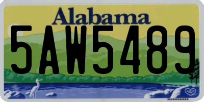 AL license plate 5AW5489