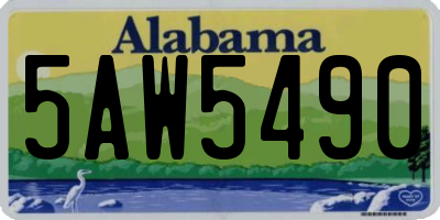 AL license plate 5AW5490