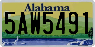 AL license plate 5AW5491