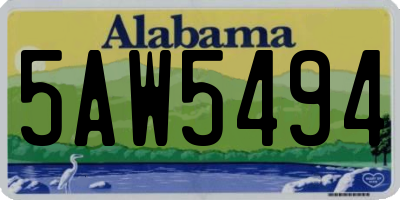 AL license plate 5AW5494