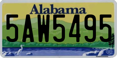 AL license plate 5AW5495