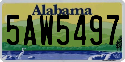 AL license plate 5AW5497