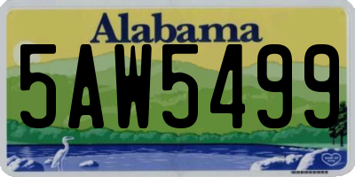 AL license plate 5AW5499