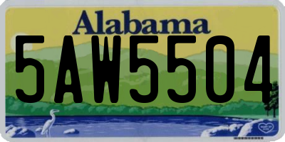 AL license plate 5AW5504