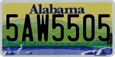 AL license plate 5AW5505