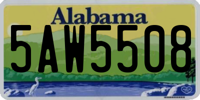 AL license plate 5AW5508