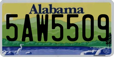 AL license plate 5AW5509
