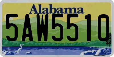 AL license plate 5AW5510