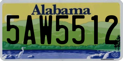 AL license plate 5AW5512