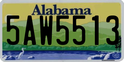 AL license plate 5AW5513
