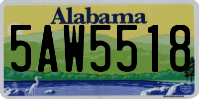 AL license plate 5AW5518