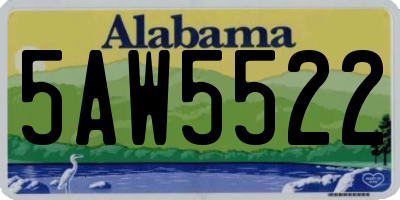AL license plate 5AW5522