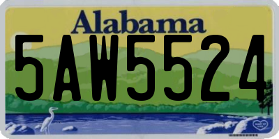 AL license plate 5AW5524