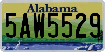 AL license plate 5AW5529