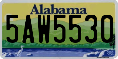 AL license plate 5AW5530