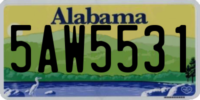 AL license plate 5AW5531