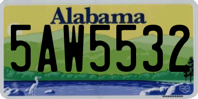 AL license plate 5AW5532
