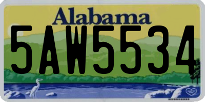 AL license plate 5AW5534