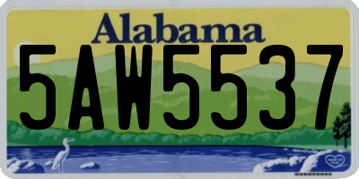 AL license plate 5AW5537