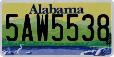 AL license plate 5AW5538