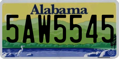 AL license plate 5AW5545