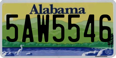 AL license plate 5AW5546