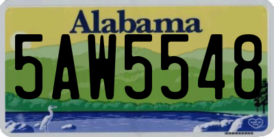 AL license plate 5AW5548