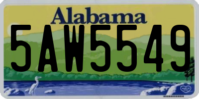 AL license plate 5AW5549