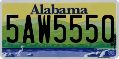 AL license plate 5AW5550