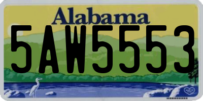 AL license plate 5AW5553