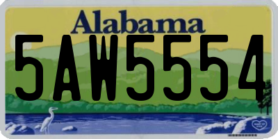 AL license plate 5AW5554
