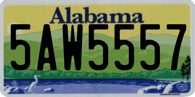 AL license plate 5AW5557