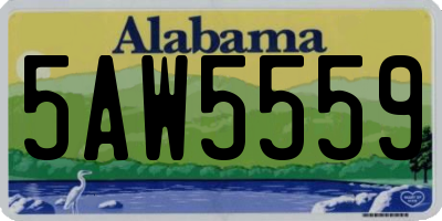 AL license plate 5AW5559