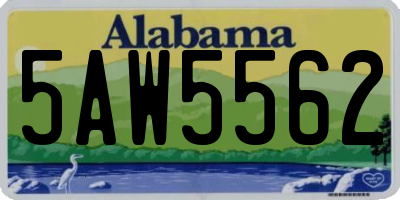 AL license plate 5AW5562