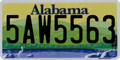 AL license plate 5AW5563