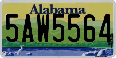 AL license plate 5AW5564