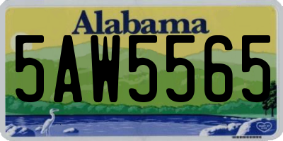 AL license plate 5AW5565