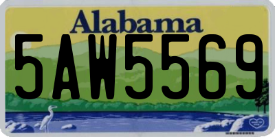 AL license plate 5AW5569